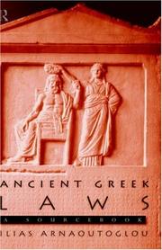 Cover of: Ancient Greek laws by Ilias Arnaoutoglou