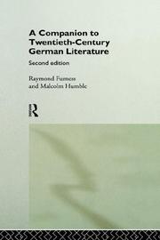 Cover of: A companion to twentieth-century German literature by Raymond Furness