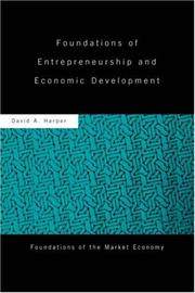 Cover of Foundations of entrepreneurship and economic development