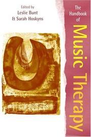 Cover of: The handbook of music therapy by edited by Leslie Bunt and Sarah Hoskyns.