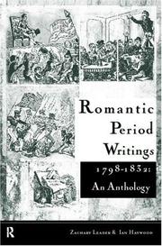 Cover of: Romantic period writings, 1798-1832: an anthology