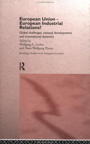 Cover of: European Union - European Industrial Relations? by W. Lecher