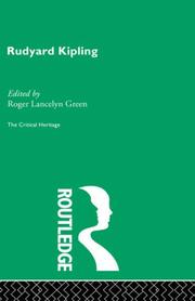 Cover of: Rudyard Kipling by Roger Lancelyn Green