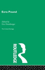 Cover of: Ezra Pound