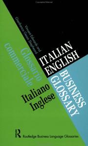 Cover of: Italian/English business glossary by Vincent Edwards