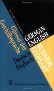 Cover of: German/English business glossary