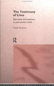 Cover of: The Testimony of Lives by Vieda Skultans