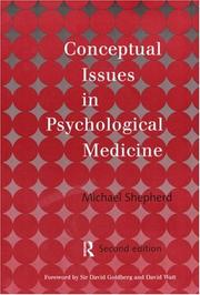 Cover of: Conceptual issues in psychological medicine