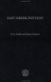 Cover of: East Greek pottery by Robert Manuel Cook