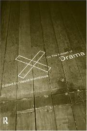 Cover of: On the subject of drama