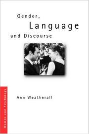 Cover of: Gender, language and discourse | Ann Weatherall