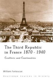 Cover of: Third Republic in France by Willi Fortescue