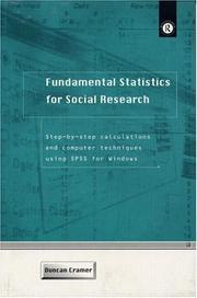Cover of: Fundamental statistics for social research: step-by-step calculations and computer techniques using SPSS for Windows