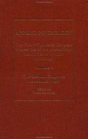 Cover of: Applied Psychology: Barcelona 1921 (Applied Psychology, 2)