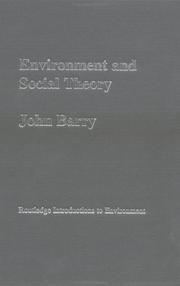 Cover of: Environment and Social Theory (Routledge Introductions to Environment Series)