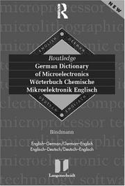 Cover of: German dictionary of microelectronics: English-German, German-English = Worterbuch mikrooelektronik Englisch : Englisch-Deutsch, Deutsch-Englisch
