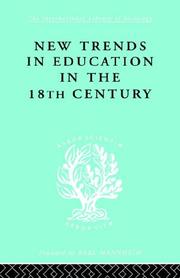 Cover of: New Trends in Education in the Eighteenth Century: International Library of Sociology H: Historical Sociology (The International Library of Sociology: Historical Sociology) by Hans Nicholas