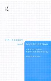 Cover of: Philosophy and mystification: a reflection on nonsense and clarity
