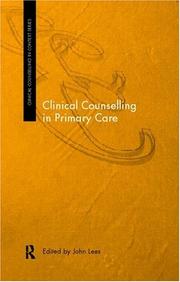 Cover of: Clinical counselling in primary care