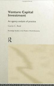 Cover of: Venture capital investment: an agency analysis of practice