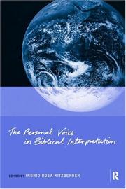 Cover of: The personal voice in biblical interpretation