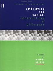 Cover of: Embodying the Social by Esther Saraga, Esther Saraga