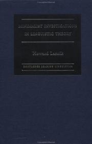 Cover of: Minimalist investigations in linguistic theory by Howard Lasnik