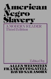 Cover of: American Negro slavery by Allen Weinstein