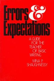 Cover of: Errors and Expectations by Mina P. Shaughnessy