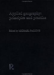 Cover of: Applied Geography by M. Pacione