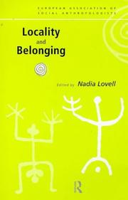 Cover of: Locality and belonging by edited by Nadia Lovell.