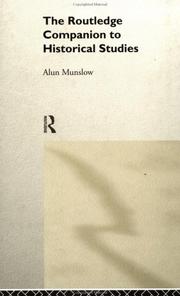 Cover of: The Routledge companion to historical studies: Alun Munslow.