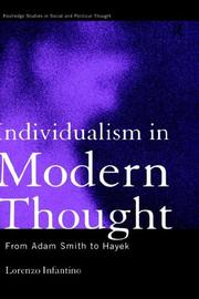Cover of: Individualism in modern thought: from Adam Smith to Hayek