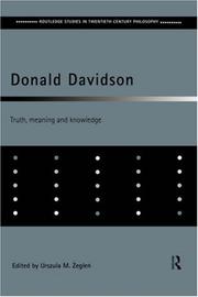 Cover of: Donald Davidson by Urszula Zeglen