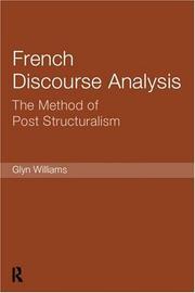 Cover of: French discourse analysis: the method of poststructuralism
