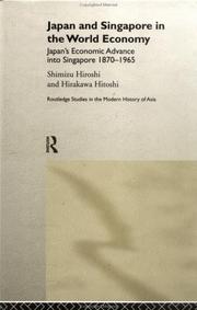 Cover of: Japan and Singapore in the world economy by Shimizu, Hiroshi.