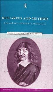 Cover of: Descartes and method: a search for a method in Meditations