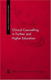 Cover of: Clinical counselling in further and higher education