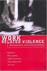 Cover of: Work-related violence: assessment and intervention