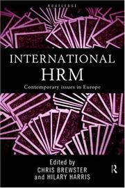 Cover of: International HRM: contemporary issues in Europe