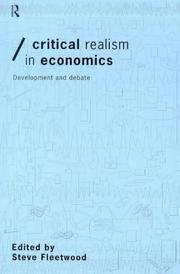 Cover of: Critical realism in economics: development and debate