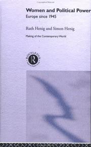 Cover of: Women and Political Power by Ruth Henig, Ruth Henig