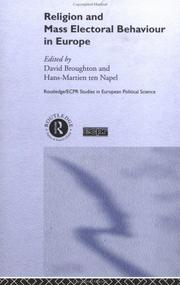 Cover of: Religion and Mass Electoral Behaviour in Europe (Routledge/Ecpr Studies in European Political Science, 19)