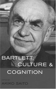 Cover of: Bartlett, Culture and Cognition by Akiko Saito