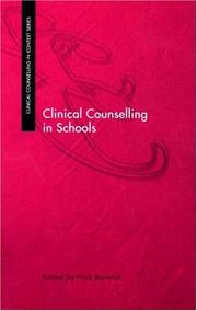 Cover of: Clinical counselling in schools