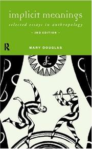 Cover of: Implicit meanings by Mary Douglas