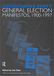 Cover of: British Political Party Manifestos 1900-1997 by Iain Dale