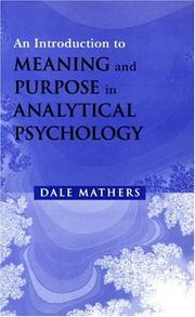 Cover of: An introduction to meaning and purpose in analytical psychology