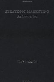 Cover of: Strategic Marketing by Tony Proctor