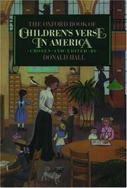 Cover of: The Oxford book of children's verse in America by Donald Hall